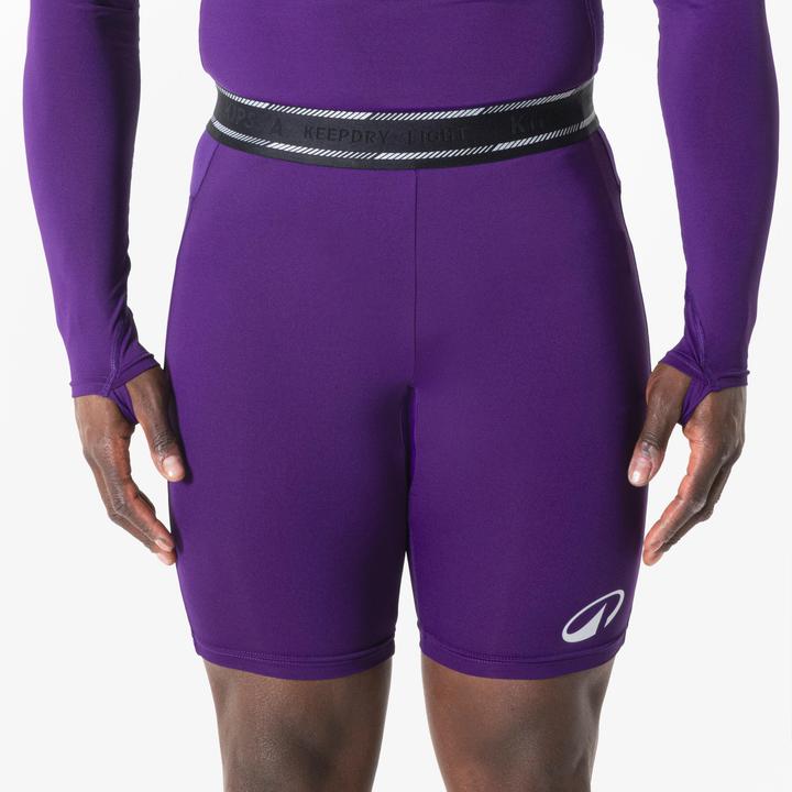 Kipsta Damen/Herren Fussball Funktionsshorts - Keepdry Light violett