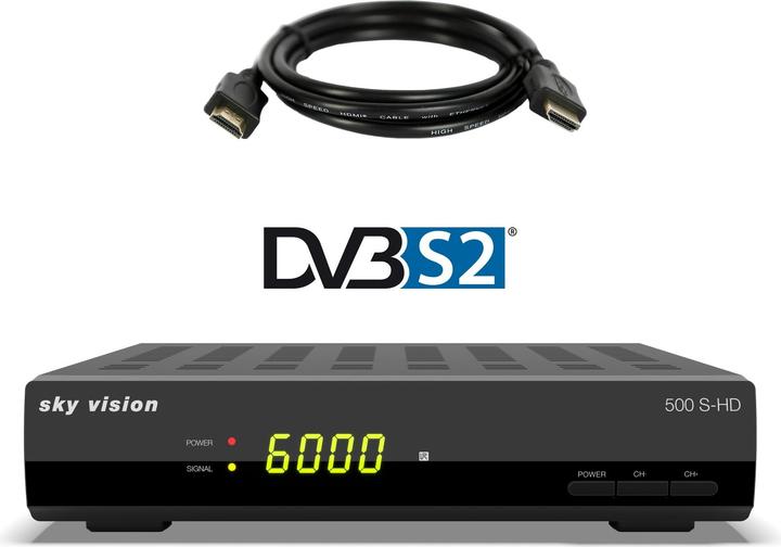 Produktbild Sky Vision 500 S-HD Sat-Receiver mit HDMI-Kabel