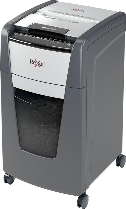 Actual product image Rexel Optimum AutoFeed+ 300M Shredder micro-cut 2 x 15 mm 60 l Number of sheets (max.): 300 Secure (Microcut)