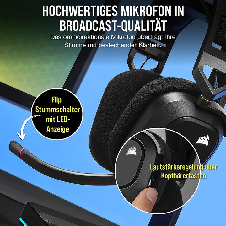 Produktbild Corsair HS80 (Wireless) (Kabellos)