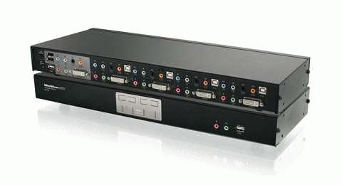 Image du produit Iogear Commutateur KVMP 4 ports Dual Link DVI avec audio 7.1 et câbles