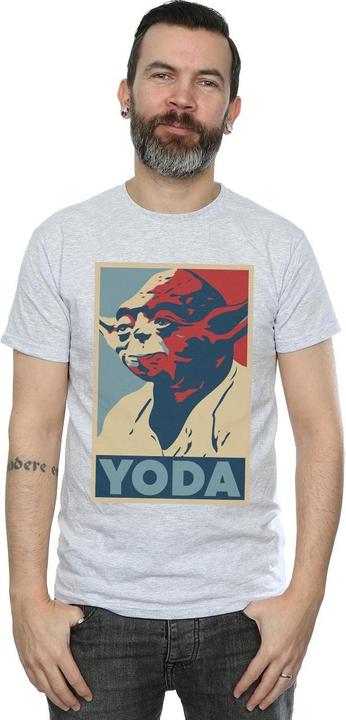 Actual product image Star Wars Mens Yoda Poster T-Shirt (L)