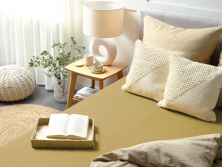 Image du produit Beliani Drap-housse coton vert olive 180 x 200 cm JANBU (180 x 200 cm)
