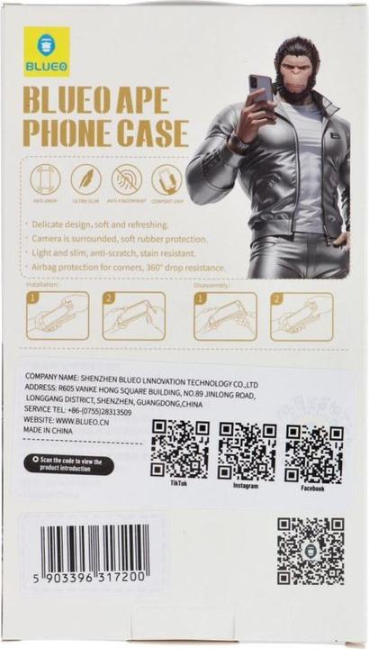 Immagine prodotto Blueo Consumables! APE Phone Case - Apple iPhone 16 gray (Apple iPhone 16)