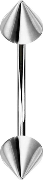 Produktbild Star Piercing Micro Banane silber mit zwei Cones (ohne Messing, Chirurgenstahl 316L)