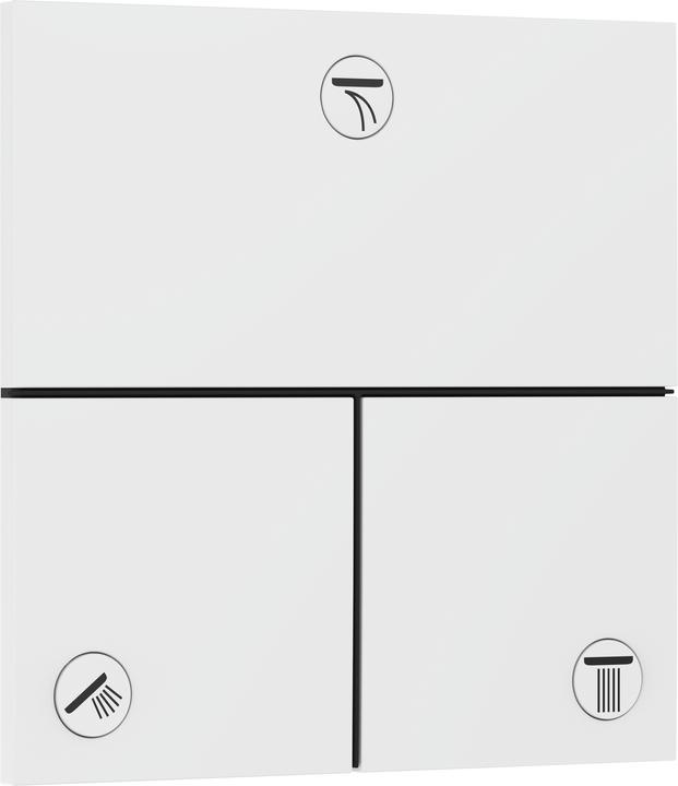 hansgrohe ShowerSelect Comfort E Ventil, Unterputz, 3 Verbraucher, eckige Rosette, 15573