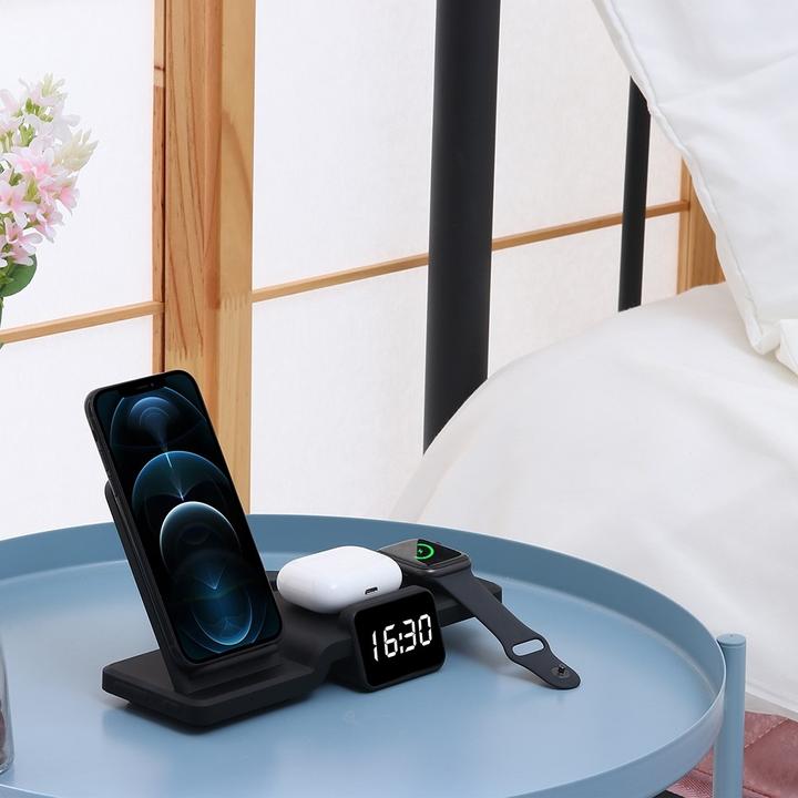 Immagine prodotto Apfelkiste Stazione di ricarica rapida Qi Apple Watch / Smartphone / AirPods (15 W)