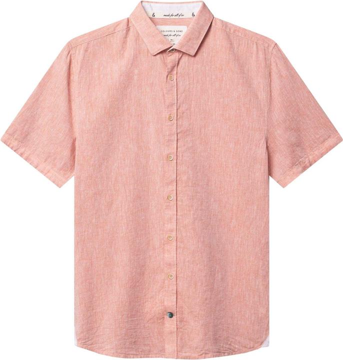 Colours & Sons Kurzarmhemd Shirt-Linen Blend Kent
