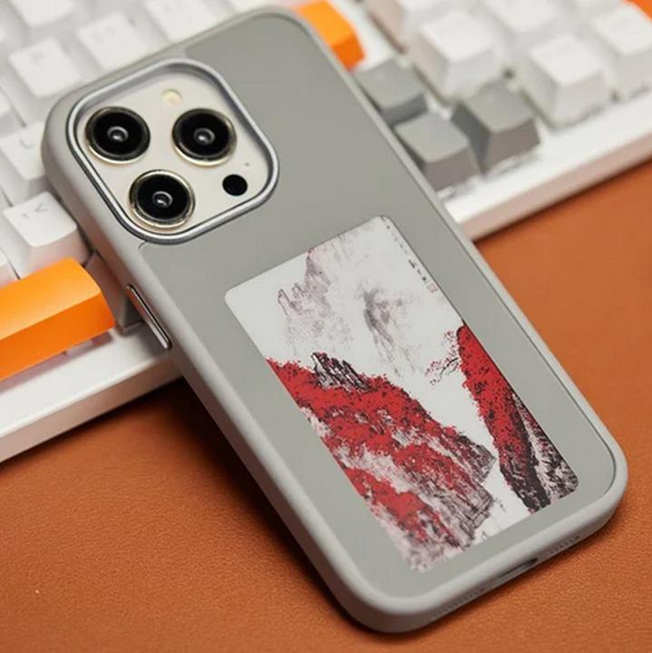 Produktbild PhoneLook Hülle E-Ink Display DIY mit NFC-Technologie für persönlicher Foto-Hintergrund (Apple iPhone 15 Pro)
