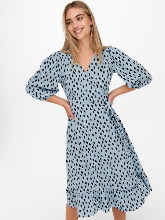 Actual product image Only 3/4 sleeve wrap midi dress (M)