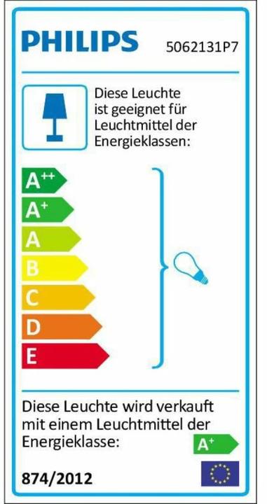 Label énergétique Philips Hue Argenta Base BT (350 lm, GU10)