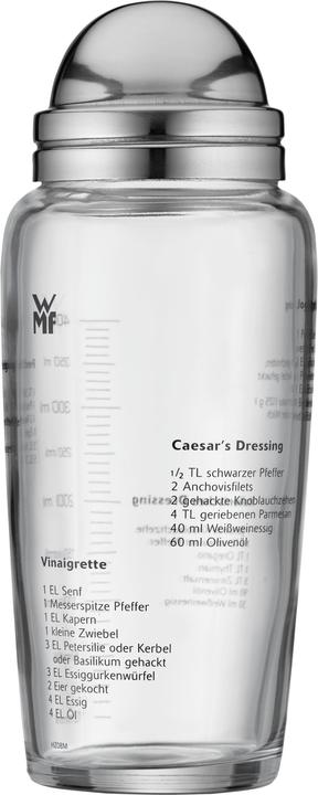 WMF Salat Dressingshaker Mixer für Salatsauce 400ml Glasbehälter Messkala 5 Rezepte (400 ml)