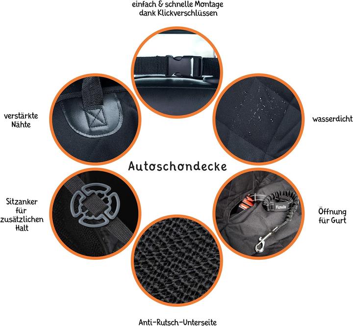 Produktbild Floxik Autoschondecke (Hund, Katze, Waschbar, Faltbar)