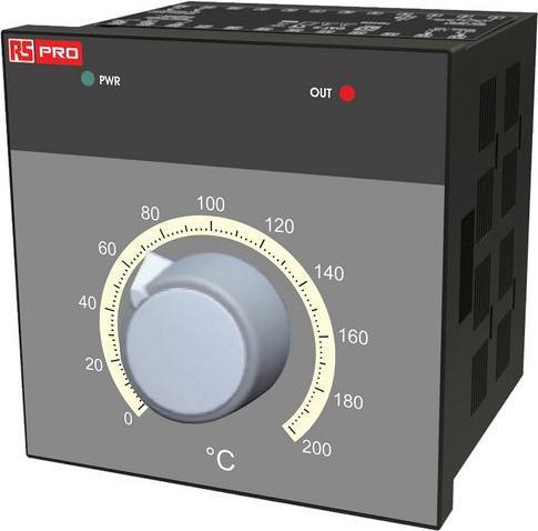 Image du produit Rs Pro Régulateur de température 1DO, 0... 400 °C, montage sur panneau, thermocouple, ON/OFF, 230V