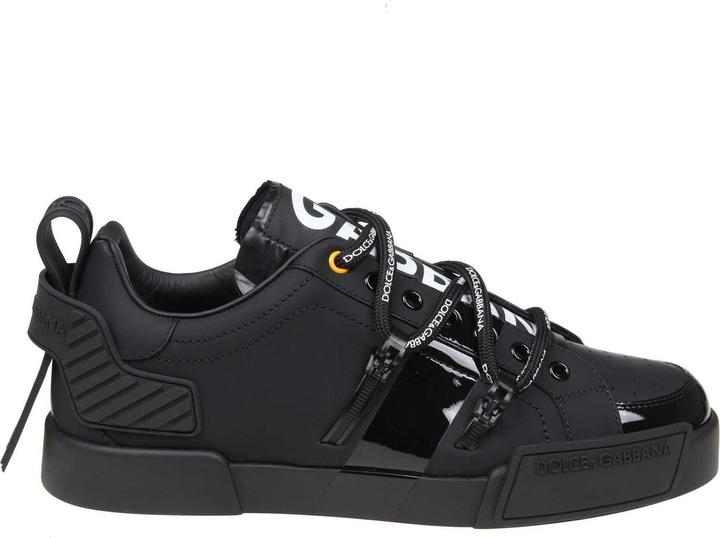 Produktbild Dolce & Gabbana portofino sneaker in calfskin and black paint (41)