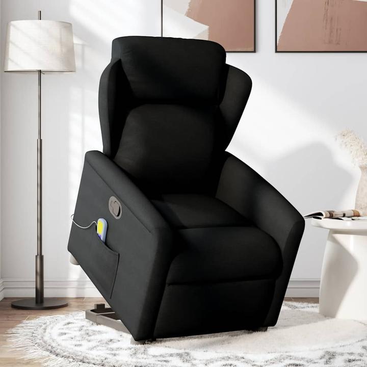 Produktbild VidaXL Massagesessel mit Aufstehhilfe Schwarz Stoff