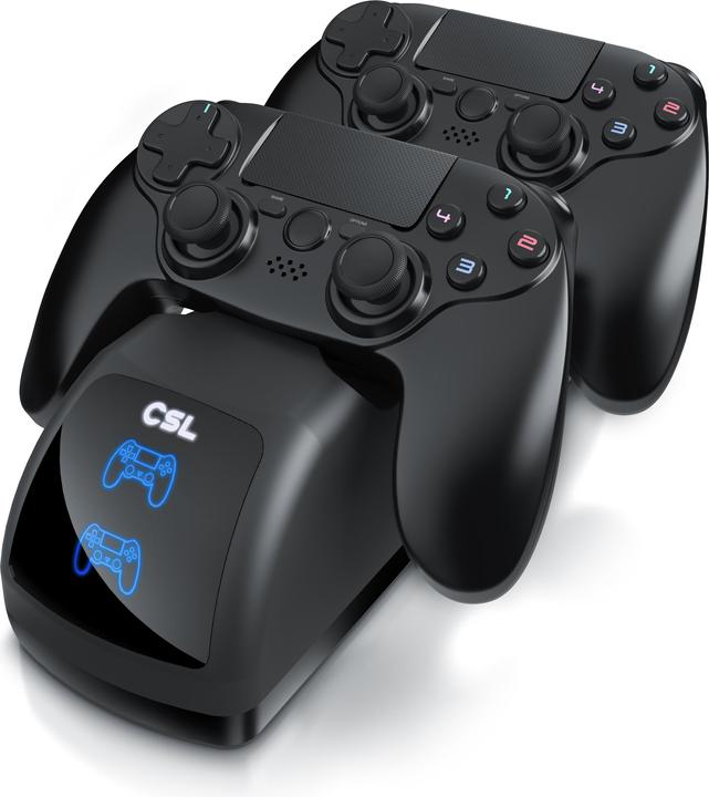 Actual product image CSL Charging station for 2x PS4 gamepads, dual charger, Playstation Wireless Controller Stand Charger (PS4)