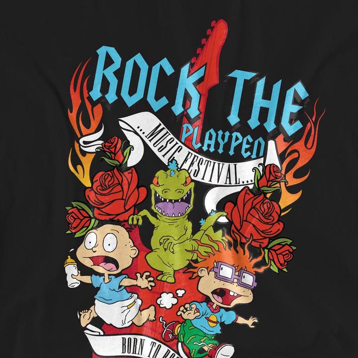 Actual product image Rugrats Unisex Adult Rock The Playpen Music Festival T-Shirt (XL)