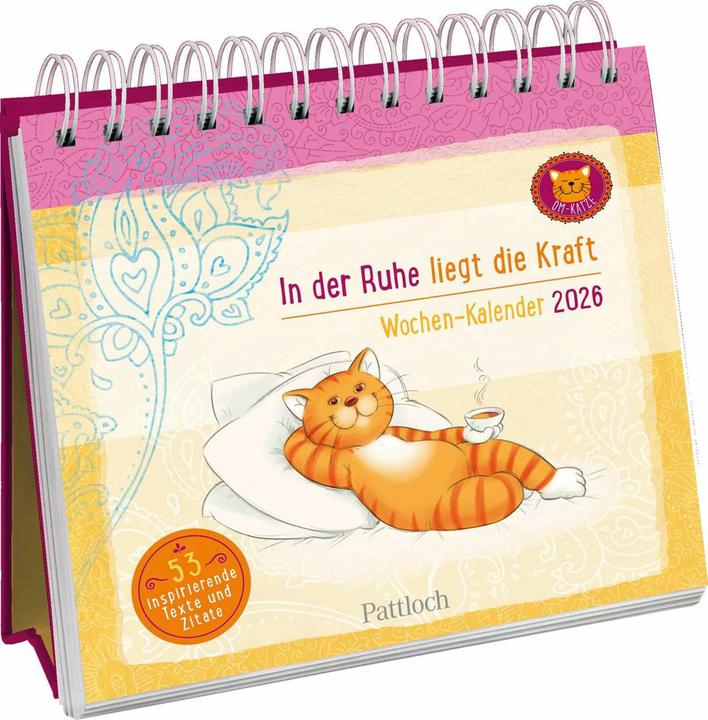 Image du produit Wochenkalender 2026: Om-Katze: In der Ruhe liegt die Kraft (Couverture rigide, Allemand)