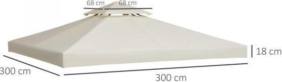 Image du produit Outsunny Toit de remplacement (300 cm, 300 cm)