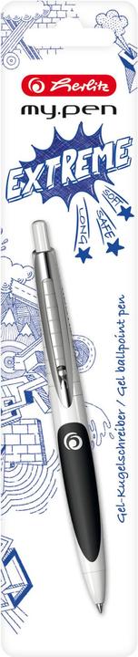 Produktbild Herlitz Kugelschreiber my.pen Schwarz Weiss Silber (Schwarz, Weiss, 1 x)