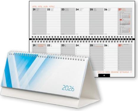 Produktbild Simplex Querkalender Wire-O 29.7 x 10.5 cm, 2026 (29 x 10.5 cm, Harter Einband, Deutsch)