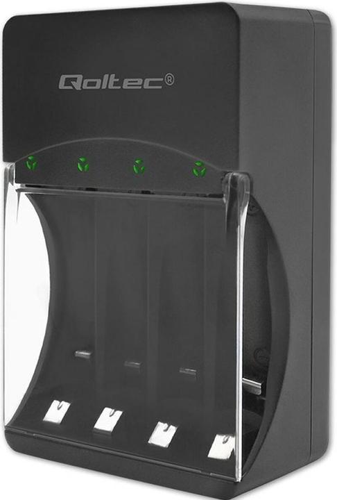 Immagine prodotto Qoltec 50653 Caricabatterie per Ni-MH tipo R03/AAA R6/AA (1 pz., AAA, AA, 3000 mAh)