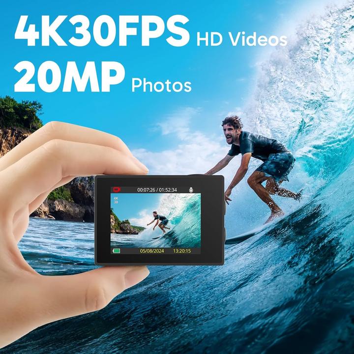 Actual product image Akaso Action Cam 4K30FPS mit Fernbedienung (Wi-Fi)