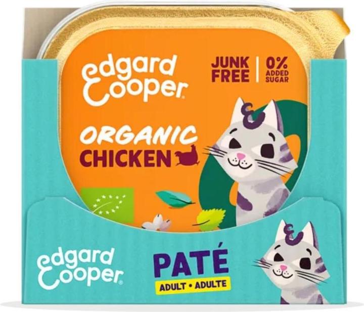 Actual product image Edgard & Cooper Edgard Cooper - Cat Adult Vetfood Paté Organic Chicken - 85g (Adult, 85 g)