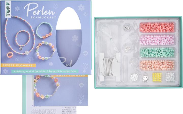 Produktbild Topp Perlen-Schmuckset Sweet Flowers