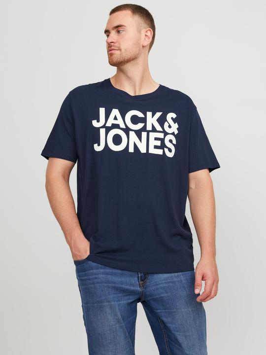 Actual product image Jack & Jones Logo print plus size T-shirt (6XL)