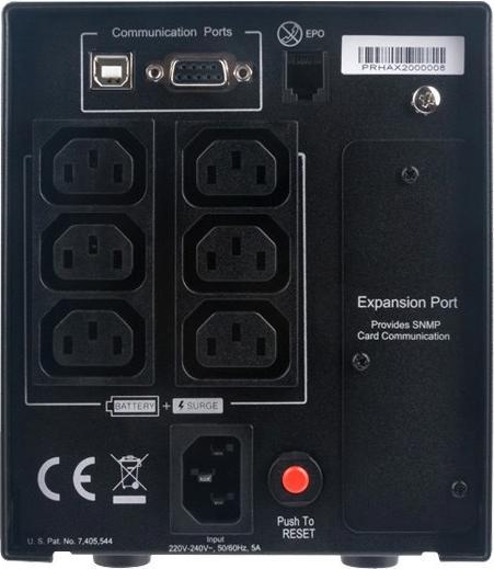 Produktbild Cyberpower PR750ELCD Line-Interactive 750VA/675W Sinsuwelle AVR LCD Ausgang(6) IEC RS232 USB HID EPO SNMP (O... (750 VA, 675 W, Line-Interaktiv USV)