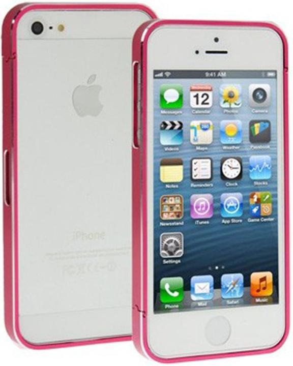 Produktbild König Design Schutzhülle Aluminium Bumper für Handy Apple iPhone 5 & 5S orange (Apple iPhone 5)