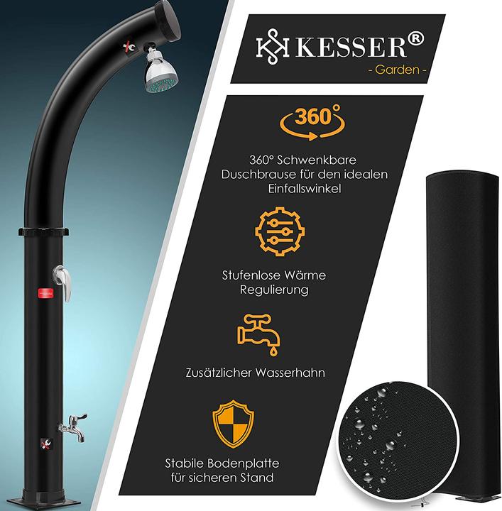 Image du produit Kesser Douche solaire 20L, capot de protection inclus