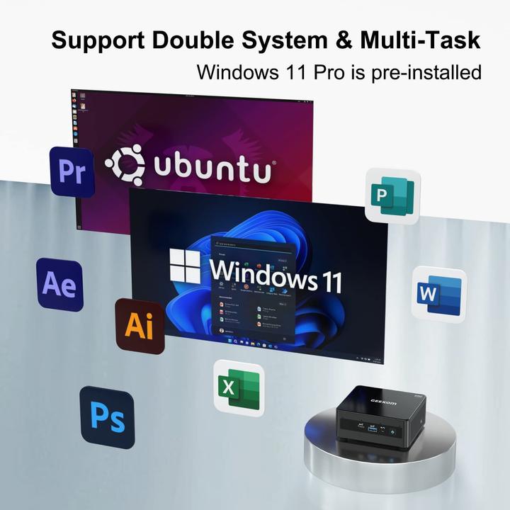 Produktbild Geekom Mini IT8 SE (i3-8109U, 8GB Ram, 256GB SSD)