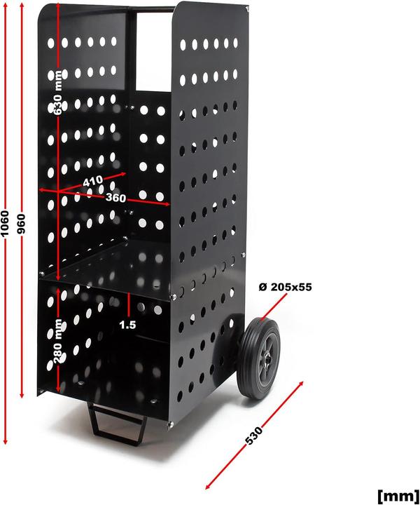 Actual product image Wiltec Firewood trolley