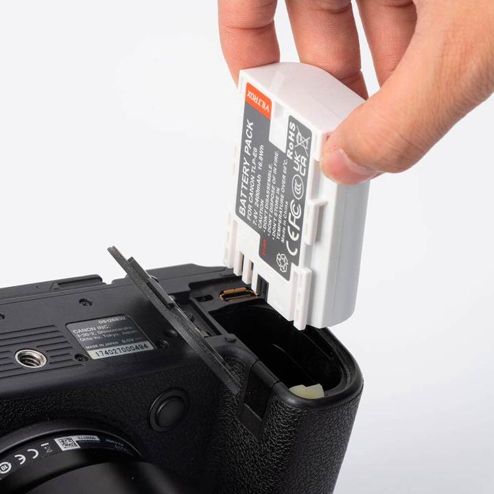 Actual product image Viltrox TLP E6 Battery ( LP E6 ) TYPE C 2400MAH for Canon Camera (Rechargeable battery)