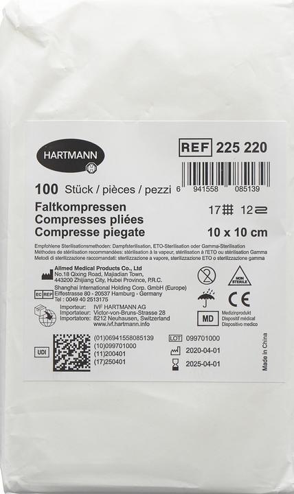 Image du produit IVF Hartmann Faltkompresse Typ 17 10x10cm 12 fach