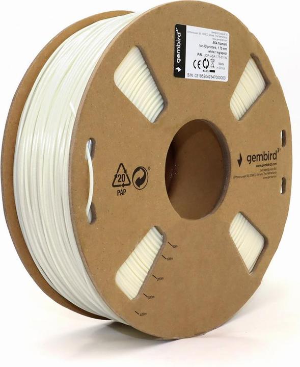 Immagine prodotto Gembird Filamento di plastica PETG da 1,75 mm nero per stampante 3D (PETG, 1.75 mm, 1000 g, Nero)