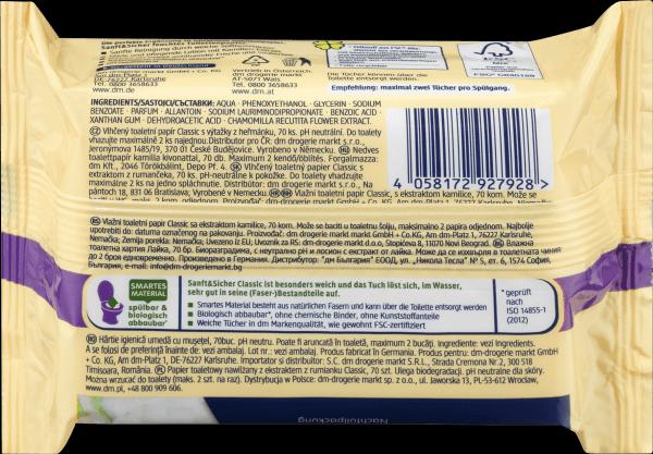 Produktbild dm Sanft&Sicher Feuchtes Toilettenpapier (1 x)