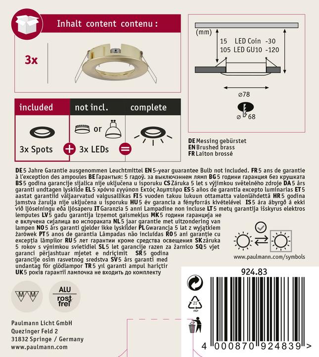 Produktbild Paulmann Einbauleuchte Choose Set