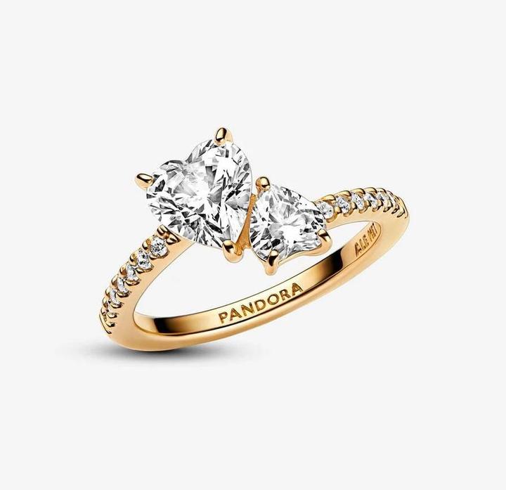 Image du produit Pandora Double coeur (52, Or 585/14 K)
