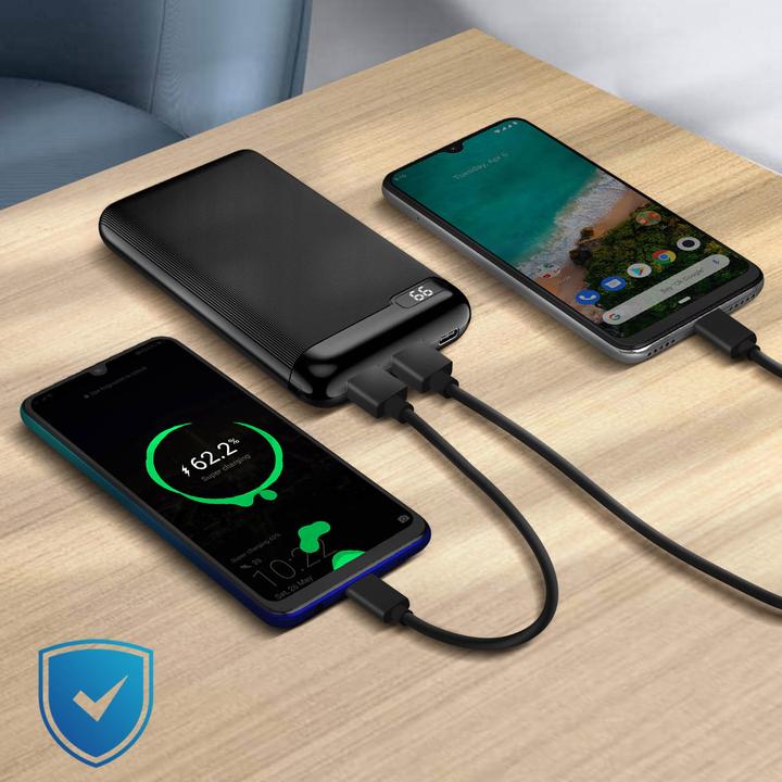 Actual product image Setty 10,000mAh battery with 2 USB ports + LED indicator (10000 mAh)