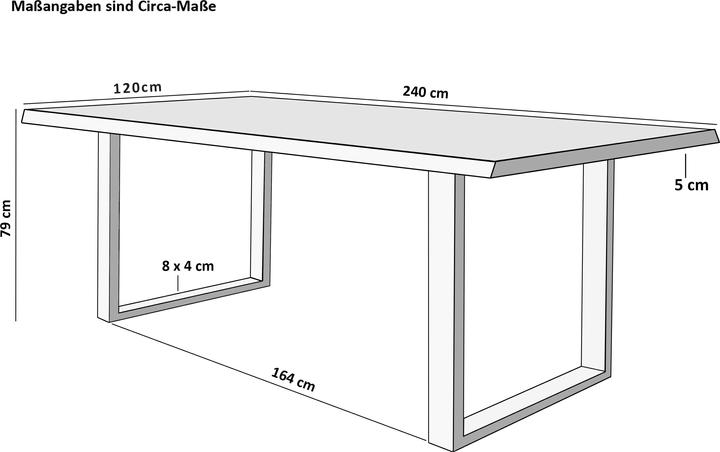 Actual product image SAM Valin (240 x 120 x 79 cm)