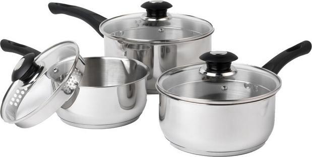 Russell Hobbs RH00542EU7 Easy Strain Pan Set 3pcs (Pot, Stainless steel)