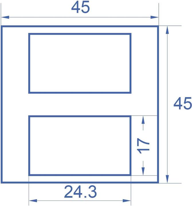 Immagine prodotto Delock Copertura del modulo Easy 45 2 x ritaglio rettangolare 17 x 24,3 mm, 45 x 45 mm 5 pezzi nero (Montaggio a parete)