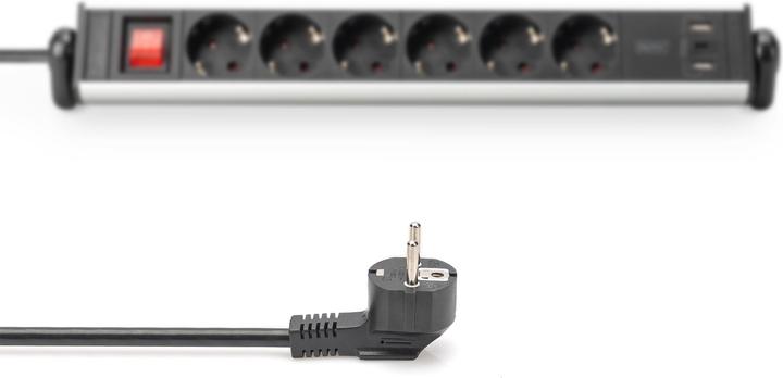Immagine prodotto Digitus Presa di corrente in alluminio a 6 vie 2xUSB-A/1xUSB-C (6 x, USB-C, USB-A, 1.50 m)