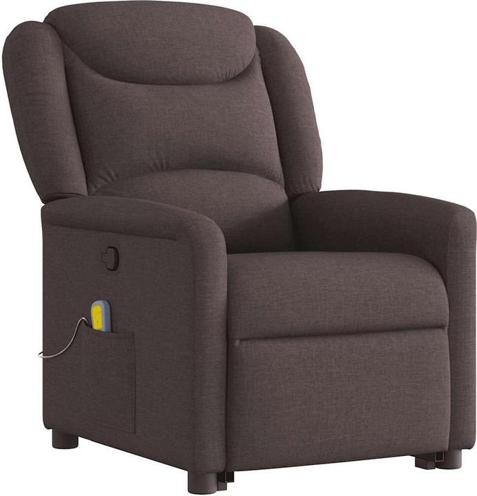 Image du produit VidaXL Fauteuil de massage avec fonction releveur Tissu marron foncé