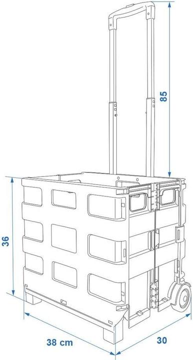 Image du produit ProPlus Trolley de transport pliable avec boîte pliante (25 kg)