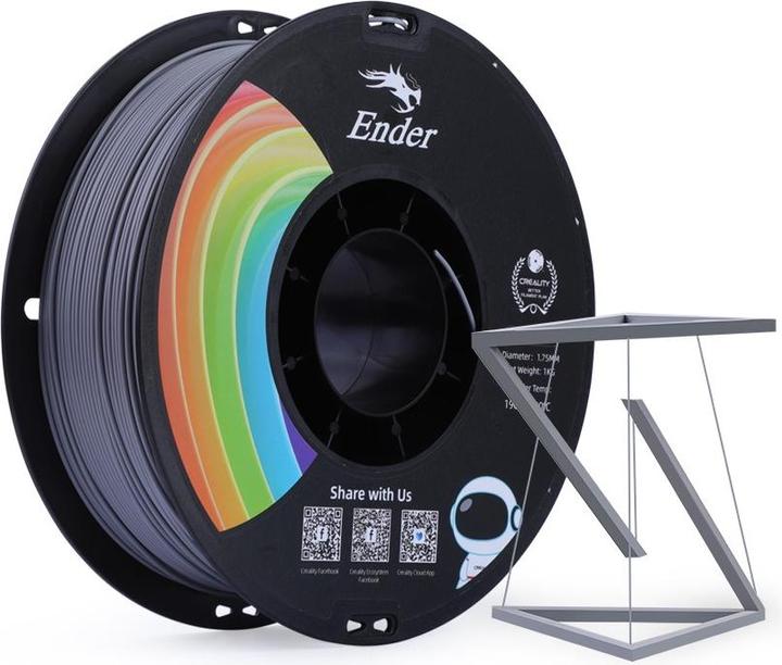 Produktbild Creality Filament PLA+ (PLA, 1.75 mm, 1000 g, Grau)